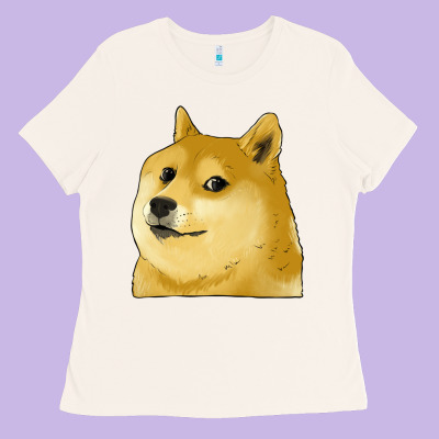Doge Coin Shiba Dog Ladies Tee Designed By Jasminsmagicworld
