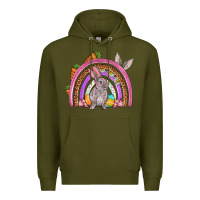 Army Green Easter rainbow Premium Hoodie - OliviaCreatesArt