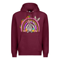 Burgundy Easter rainbow Premium Hoodie - OliviaCreatesArt
