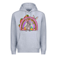 Heather Grey Easter rainbow Premium Hoodie - OliviaCreatesArt