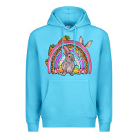 Ocean Blue Easter rainbow Premium Hoodie - OliviaCreatesArt