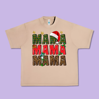 Christmas Mama Urban Heavy Tee Designed By Bundleandbundleshop