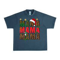 Midnight Navy Christmas Mama Urban Heavy Tee - BundleAndBundleShop