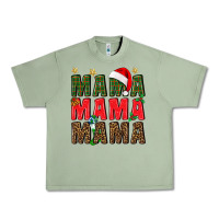 Oil Green Christmas Mama Urban Heavy Tee - BundleAndBundleShop