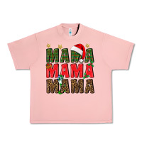 Salmon Christmas Mama Urban Heavy Tee - BundleAndBundleShop