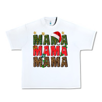 White Christmas Mama Urban Heavy Tee - BundleAndBundleShop