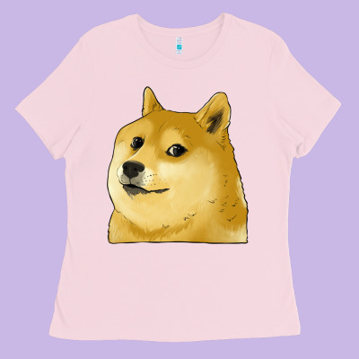 Doge Coin Shiba Dog Ladies Tee Designed By Jasminsmagicworld
