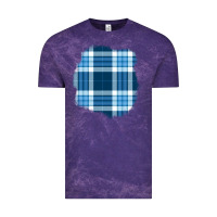 Cloud Purple Winter Tartan Patch Vintage Tee - BundleAndBundleShop
