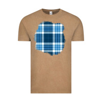 Vintage Coffee Winter Tartan Patch Vintage Tee - BundleAndBundleShop