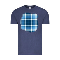 Vintage Denim Winter Tartan Patch Vintage Tee - BundleAndBundleShop