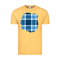 Vintage Mustard Winter Tartan Patch Vintage Tee - BundleAndBundleShop