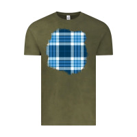 Vintage Olive Winter Tartan Patch Vintage Tee - BundleAndBundleShop
