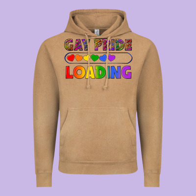 Western Gay Pride Loading Lgbtq+ Vintage Hoodie Designed By Bundleandbundleshop
