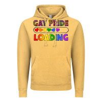 Vintage Mustard Western Gay Pride Loading LGBTQ+ Vintage Hoodie - BundleAndBundleShop