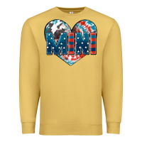 Antique Gold American mini heart 4th of july Premium Sweatshirt - FaDigitalArtStudio
