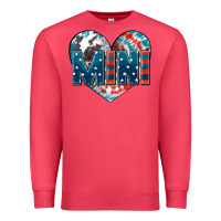 Cardinal American mini heart 4th of july Premium Sweatshirt - FaDigitalArtStudio