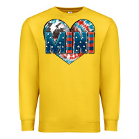 Lemon American mini heart 4th of july Premium Sweatshirt - FaDigitalArtStudio