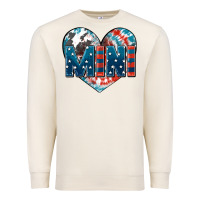 Sandshell American mini heart 4th of july Premium Sweatshirt - FaDigitalArtStudio