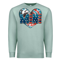 Seafoam American mini heart 4th of july Premium Sweatshirt - FaDigitalArtStudio