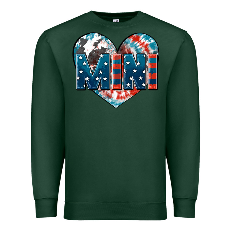 American Mini Heart 4th Of July Premium Sweatshirt by FaDigitalArtStudio | Teevron