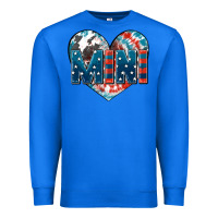 True Royal American mini heart 4th of july Premium Sweatshirt - FaDigitalArtStudio