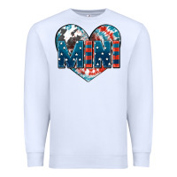 White American mini heart 4th of july Premium Sweatshirt - FaDigitalArtStudio