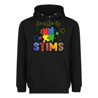 Black Everybody stims Heavyweight Hoodie - FaDigitalArtStudio