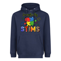 Navy Everybody stims Heavyweight Hoodie - FaDigitalArtStudio