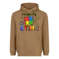Toasted Coconut Everybody stims Heavyweight Hoodie - FaDigitalArtStudio