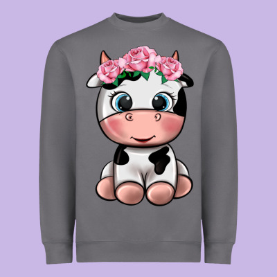 Cute Cow Heavyweight Sweatshirt Designed By Texasbilliewilder