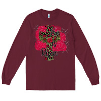 Burgundy He İs Risen Easter Long Sleeve Tee - Bettercallsaul