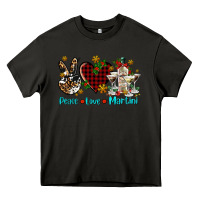 Asphalt peace love martini Heavy Core Tee - AdoDesignShop