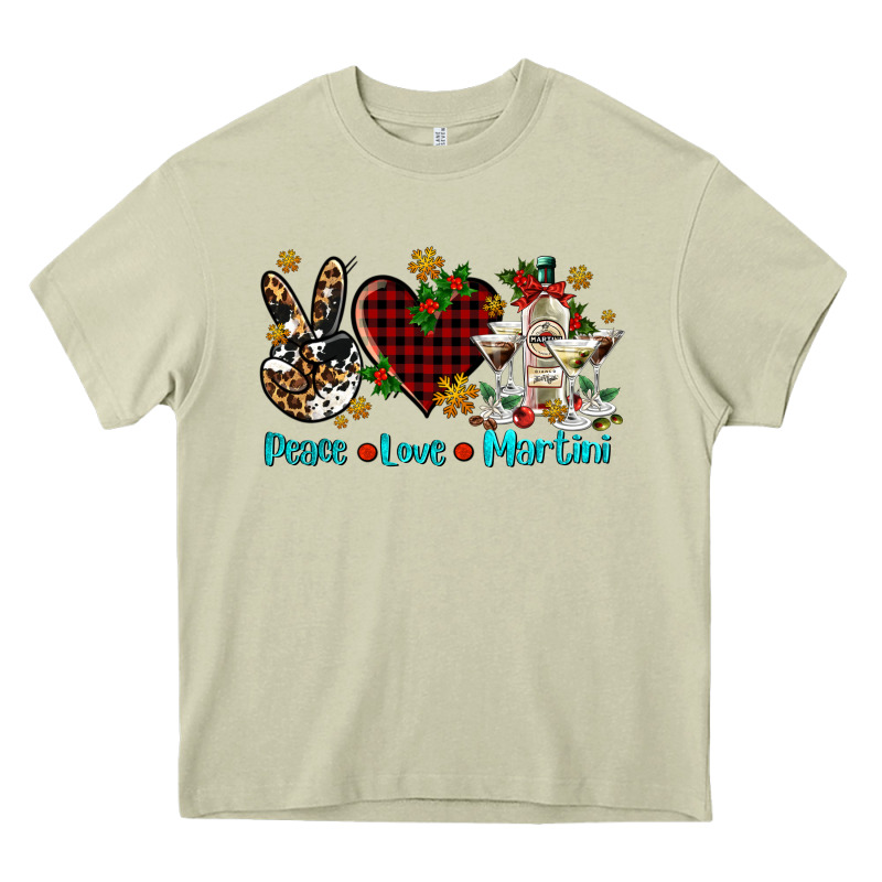 Peace Love Martini Heavy Core Tee by AdoDesignShop | Teevron