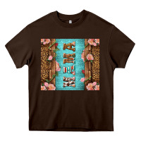 Chocolate Brown Western Mama Pink Roses Heavy Core Tee - LillyAllenDesigns
