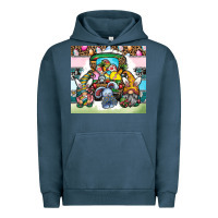 Pigment Midnight Navy easter Urban Hoodie - CowhideDigitalArt