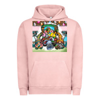 Pigment Salmon easter Urban Hoodie - CowhideDigitalArt