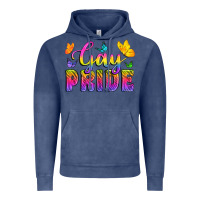 Vintage Denim Gay Pride With Butterfly Vintage Hoodie - BundleAndBundleShop
