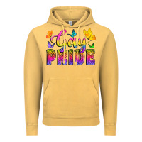 Vintage Mustard Gay Pride With Butterfly Vintage Hoodie - BundleAndBundleShop