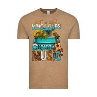 Vintage Coffee Just A Girl Who Loves Country Music Vintage Tee - BundleAndBundleShop