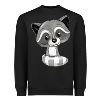 Black raccoon Heavyweight Sweatshirt - texasbilliewilder
