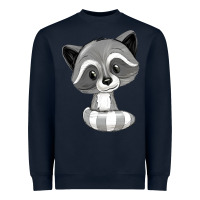 Navy raccoon Heavyweight Sweatshirt - texasbilliewilder