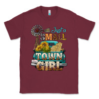 Burgundy Just A Small Town Girl Windmill Classic Tee - BundleAndBundleShop