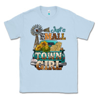 Dusty Blue Just A Small Town Girl Windmill Classic Tee - BundleAndBundleShop