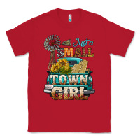 Red Just A Small Town Girl Windmill Classic Tee - BundleAndBundleShop