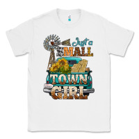 White Just A Small Town Girl Windmill Classic Tee - BundleAndBundleShop