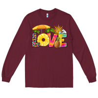 Burgundy love pineapple Long Sleeve Tee - RanaPortraitStore