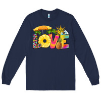 Navy love pineapple Long Sleeve Tee - RanaPortraitStore
