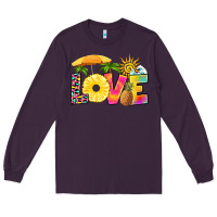 Plum love pineapple Long Sleeve Tee - RanaPortraitStore