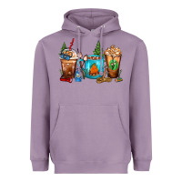 Lavender Camping Coffee Cups Heavyweight Hoodie - FaDigitalArtStudio
