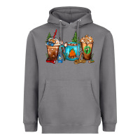 Storm Camping Coffee Cups Heavyweight Hoodie - FaDigitalArtStudio